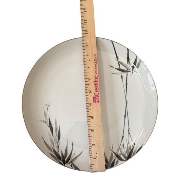 VTG Sango Black Bamboo Japan Dinner Plates (2) #6518 Discontinued Brunch - Picture 2 of 6